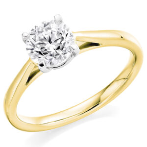18ct Yellow Gold Single Stone Diamond Ring 0.51ct
