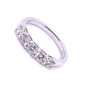 18ct White Gold Five Stone Diamond Ring