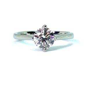 Platinum Single Stone Diamond Ring 1.01ct
