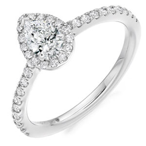Platinum Mixed Cut Diamond Cluster Ring