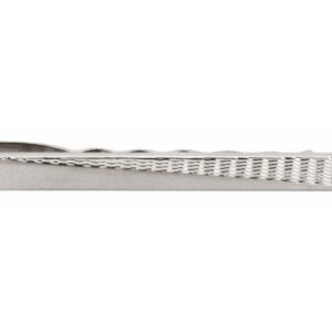 Brushed Engine-Turned Rhodium Tie Slide