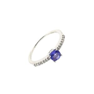 White Gold Tanzanite And Diamond Ring