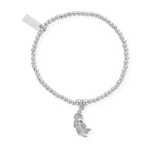 Cute Charm Feather Heart Bracelet