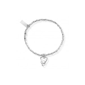 Mini Cube Interlocking Love Heart Bracelet