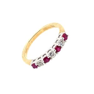 Yellow Gold Ruby And Diamond Ring