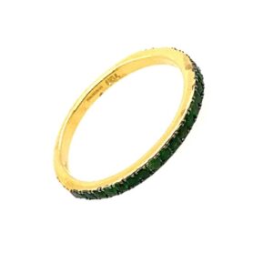 Yellow Gold Tsavorite Garnet Ring