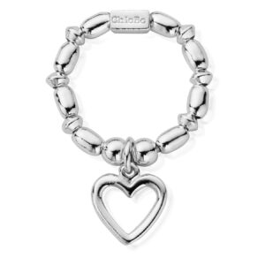 Mini Rice Open Heart Ring