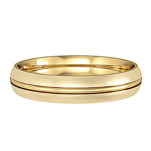 Essential Court Single Rib & Satin Edged Wedding Band