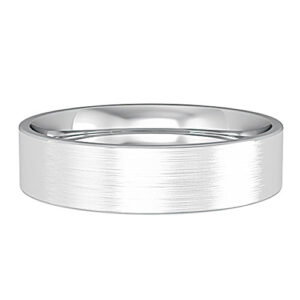 Essential Flat-Court Satin-Brushed Wedding Band