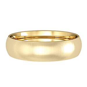 Essential Court-Shaped Vertical Satin-Brushed Wedding Band