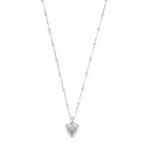 Bobble Chain Heart Necklace