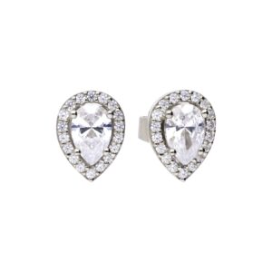 Pear Shape Cluster Earrings