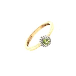 Peridot And Diamond Ring