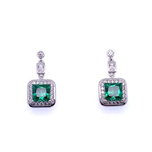 Drop Emerald Green Studs