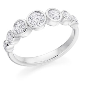 Platinum Graduated Diamond Ring