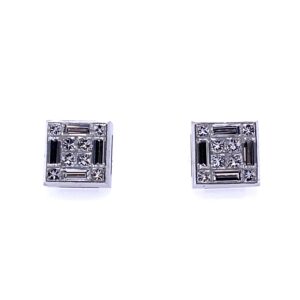 White Gold Diamond Stud Earrings
