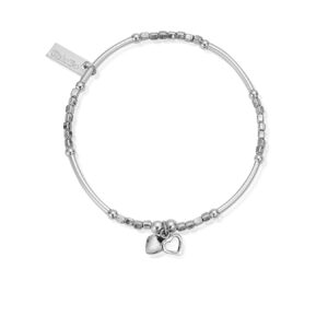 Mini Noodle Cube Double Hearts Bracelet