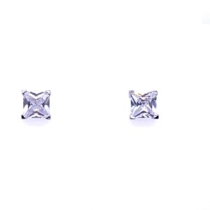 Silver CZ Stud Earrings