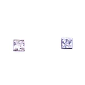 Silver CZ Stud Earrings