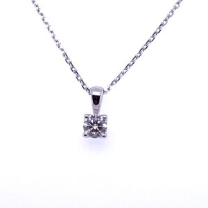 Platinum Round Brilliant Cut Diamond Pendant