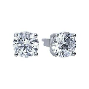 SILVER CLAW SET STUD EARRINGS