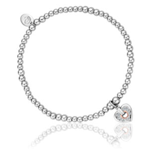 Cariad Sparkle Heart Affinity Bead Bracelet