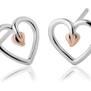 Tree of Life Heart Stud Earrings