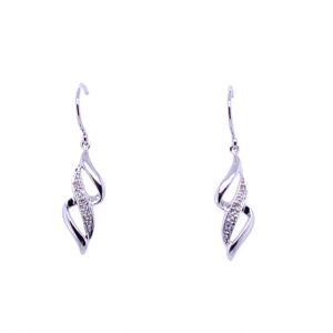 White Gold Diamond Fancy Drop Earrings