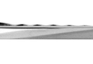 Diagonal Brushed & Shiny Rhodium Tie Slide