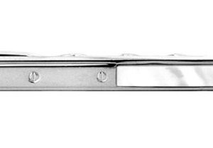 Half MoP With Screw Design Rhodium plated Tie Slide