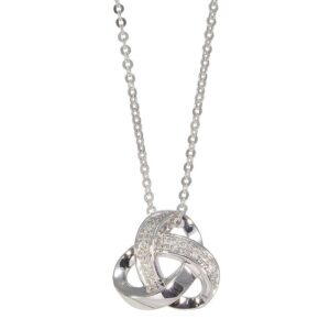 White Gold Diamond Knot Pendant