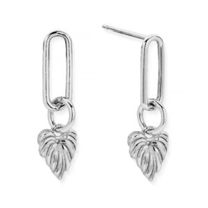 Leaf Heart Link Earrings