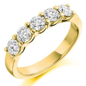 Yellow Gold Five Stone Diamond Ring