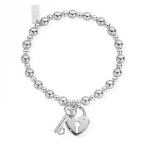 Mini Small Ball Lock & Key Bracelet