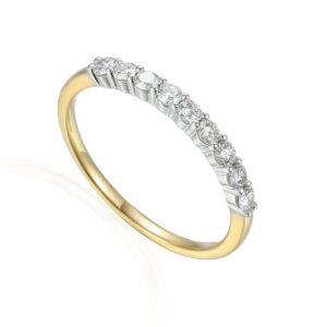 Yellow Gold Diamond Half Eternity Ring