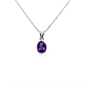 White Gold Amethyst Pendant
