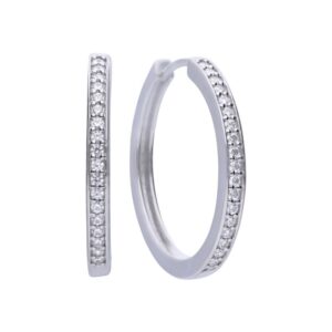 Classic Creole Hoop Earrings With Diamonfire Zirconia