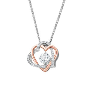 Always in my Heart White Topaz Pendant