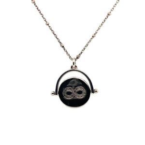 Silver CZ Infinity Circle Pendant