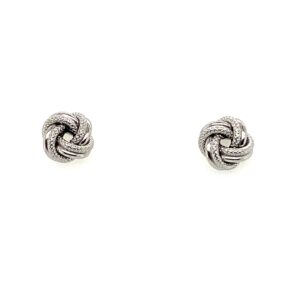 Silver Knot Stud Earrings