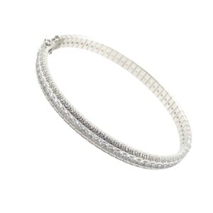 Silver CZ Bangle