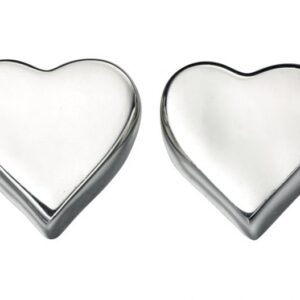 Silver Heart Stud Earrings