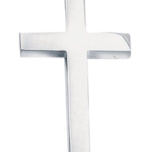 Silver Large Slider Plain Cross Pendant