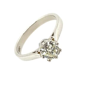 Pre-Owned Platinum Old Cut Diamond Solitaire Ring
