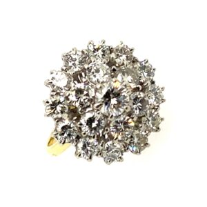Pre-Owned Yellow Gold Diamond Cluster Ring