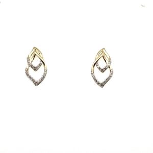 Yellow Gold Diamond Stud Earrings