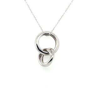 Silver Interlocking Circle Pendant