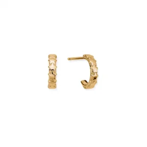 Gold Tiny Multi Star Huggie Hoops