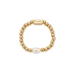 Gold Mini Pearl Ring