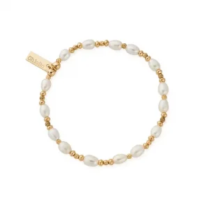 Gold Sparkle Pearl Bracelet